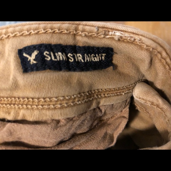 American Eagle Extreme Flex Slim Straight Tan Jeans. - Picture 8 of 8